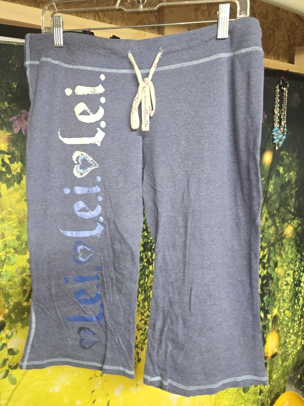 #156 Vintage lei Blue Women’s Bermuda Shorts with Drawstring